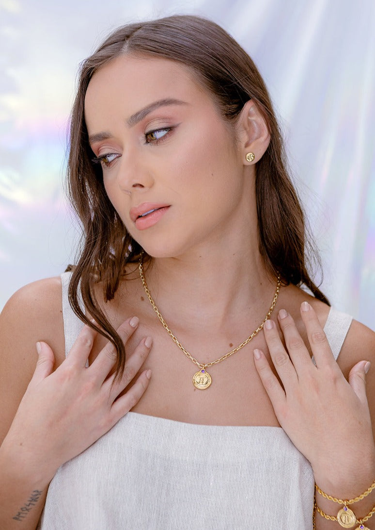 Set x2 Medalla ZEN Aquí y Ahora (Juego Collar + Aretes)